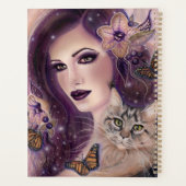 ファンタジー女性と猫byルネ・ラヴォワキャンバスPri プランナー手帳 (裏面)