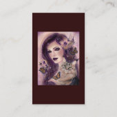 ファンタジー女性と猫byルネ・ラヴォワ コーリングカード (裏面)