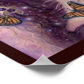 ファンタジー女性と猫byルネ・ラヴォワ ポスター (角)