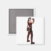 ファンタジー女性アクションヒロイン マグネット (正面/裏面)