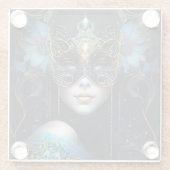 ファンタジー女性用仮面 ガラスコースター (裏面)