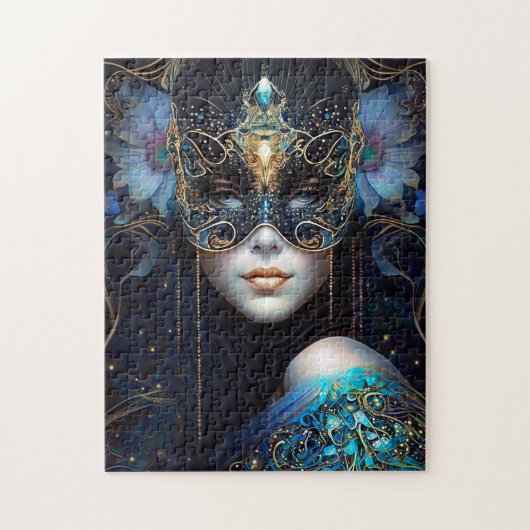 ファンタジー女性用仮面 ジグソーパズル (縦)