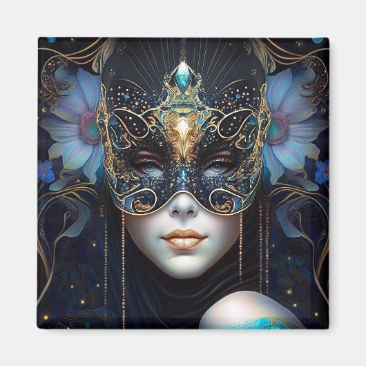 ファンタジー女性用仮面 マグネット (正面)