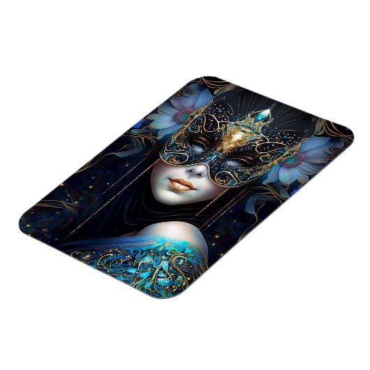 ファンタジー女性用仮面 マグネット (左側)