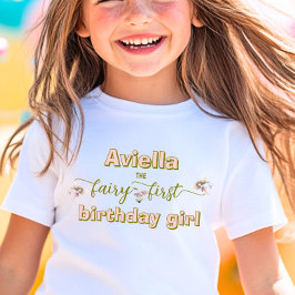 ファンタジー妖精の初めの野の花 トドラーTシャツ