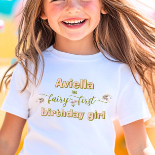 ファンタジー妖精の初めの野の花 トドラーTシャツ