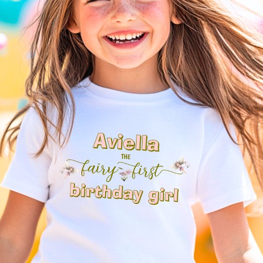 ファンタジー妖精の初めの野の花 トドラーTシャツ