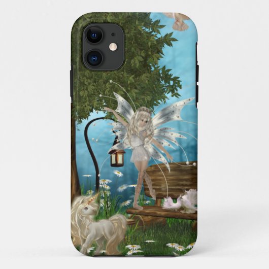 ファンタジー妖精の国インユニコーンガーデン Case-Mate iPhoneケース (裏面)