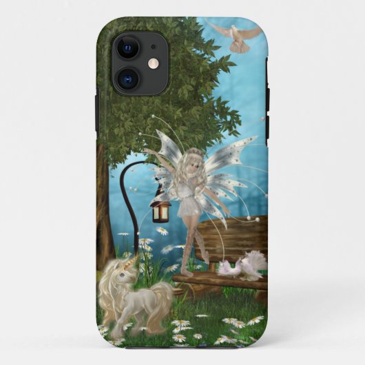 ファンタジー妖精の国インユニコーンガーデン Case-Mate iPhoneケース (裏面)