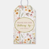 ファンタジー妖精の最初の野草 ギフトタグ (裏面)