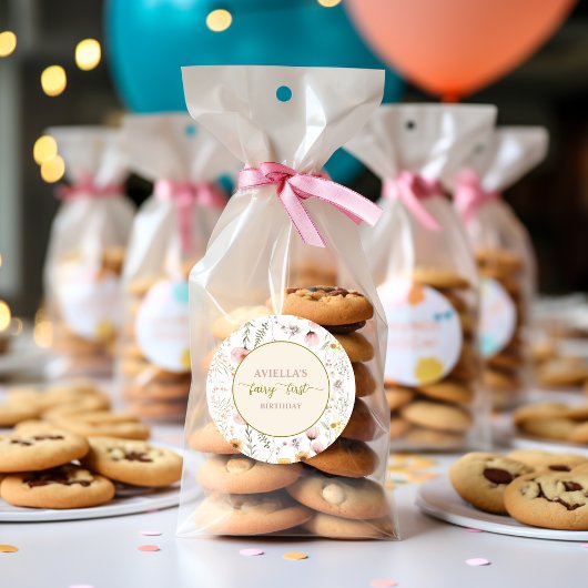 ファンタジー妖精の最初の野草 ラウンドシール