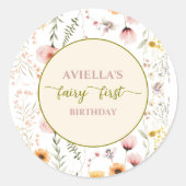 ファンタジー妖精の最初の野草 ラウンドシール (正面)