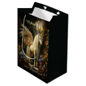 ファンタジー妖精の馬の森ユニコーン ミディアムペーパーバッグ (正面アングル)