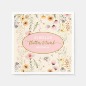 ファンタジー妖精フラッタとトワイルワイルドフラワー スタンダードカクテルナプキン (正面)