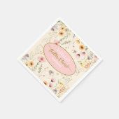 ファンタジー妖精フラッタとトワイルワイルドフラワー スタンダードカクテルナプキン (角)