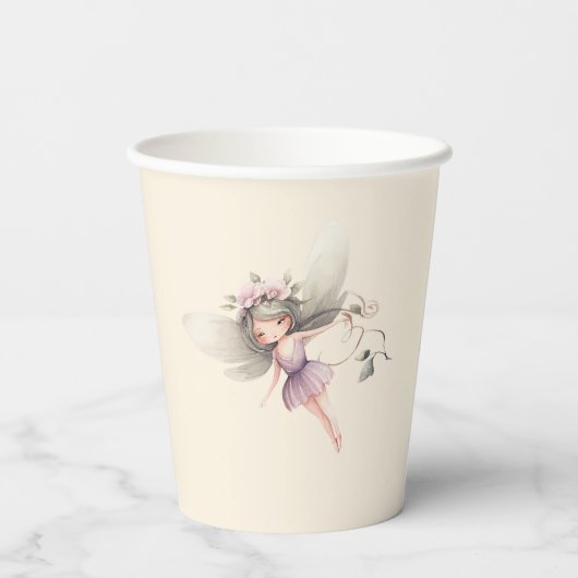 ファンタジー妖精フラッタとトワイルワイルドフラワー 紙コップ (裏面)