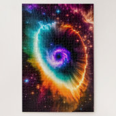 ファンタジー宇宙の中心の星雲 ジグソーパズル (縦)