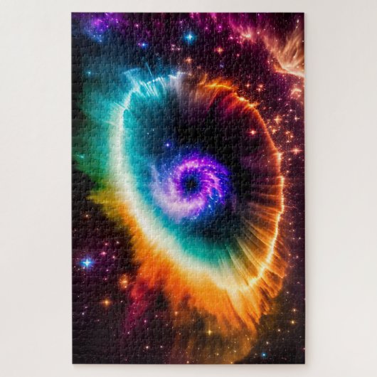 ファンタジー宇宙の中心の星雲 ジグソーパズル (縦)