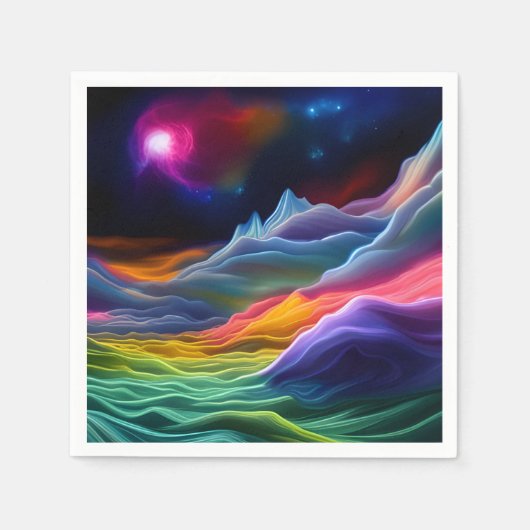 ファンタジー宇宙エスケープ スタンダードカクテルナプキン (正面)