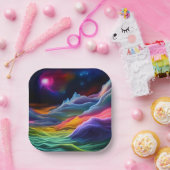 ファンタジー宇宙エスケープ ペーパープレート (パーティー)