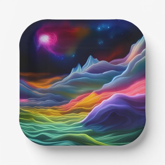 ファンタジー宇宙エスケープ ペーパープレート (正面)