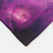 ファンタジー宇宙ネブラユニコーンドラゴンピンクブルー フリースブランケット (角)