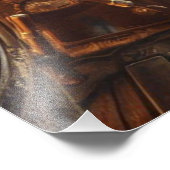 ファンタジー宇宙パイレーツスチームパンクビクトリアンヴィンテージ フォトプリント (角)