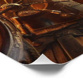 ファンタジー宇宙パイレーツスチームパンクビクトリアンヴィンテージ ポスター (コーナー)