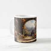 ファンタジー宮殿と花の世界 コーヒーマグカップ (正面左)