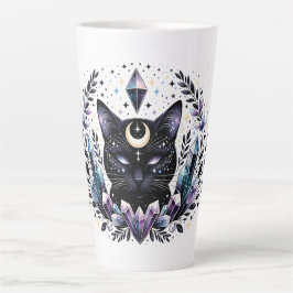 ファンタジー密着型黒猫 カフェラテマグ