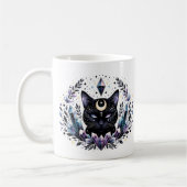 ファンタジー密着型黒猫 コーヒーマグカップ (左)