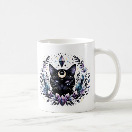 ファンタジー密着型黒猫 コーヒーマグカップ (右)