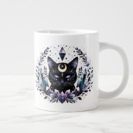 ファンタジー密着型黒猫 ジャンボコーヒーマグカップ