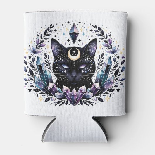 ファンタジー密着型黒猫 缶クーラー (正面)