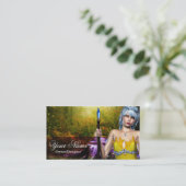 ファンタジー小妖精や小人インウッズ名刺デザイン4 名刺 (スタンド正面)