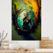 ファンタジー小妖精や小人芸術的のポスター ポスター (キッチン)