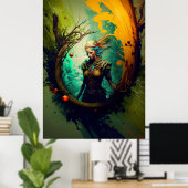 ファンタジー小妖精や小人芸術的のポスター ポスター (ホームオフィス)