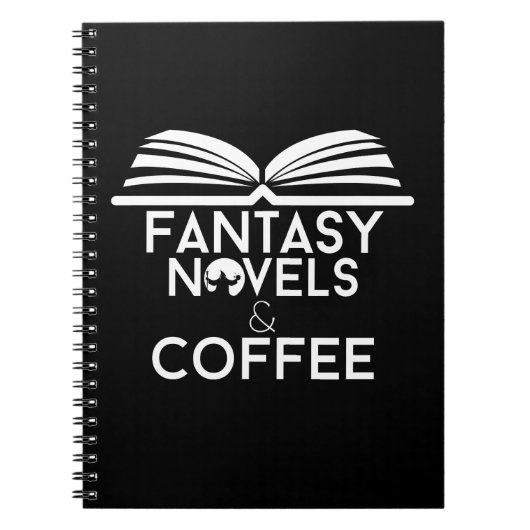 ファンタジー小説とコーヒー ノートブック (正面)