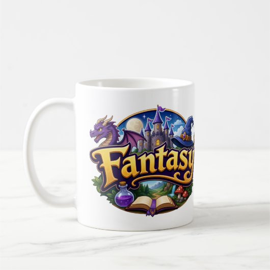 ファンタジー小説愛好家 コーヒーマグカップ (左)