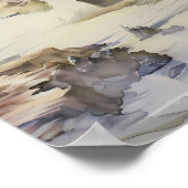 ファンタジー崖の要塞が海を見下ろす ポスター (角)