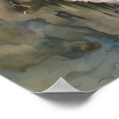 ファンタジー崖の要塞が海を見下ろす ポスター (角)