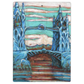 ファンタジー市のブルータワーブリッジ クリップボード (裏面)