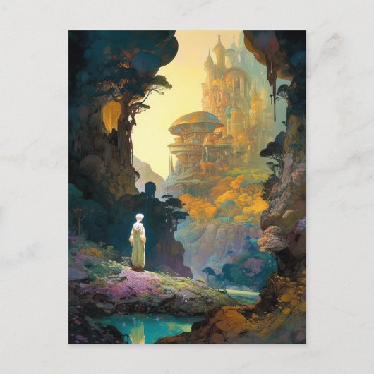 ファンタジー市景観美術 ポストカード (正面)
