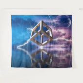 ファンタジー幾何学模様宇宙空海 タペストリー (正面(横))