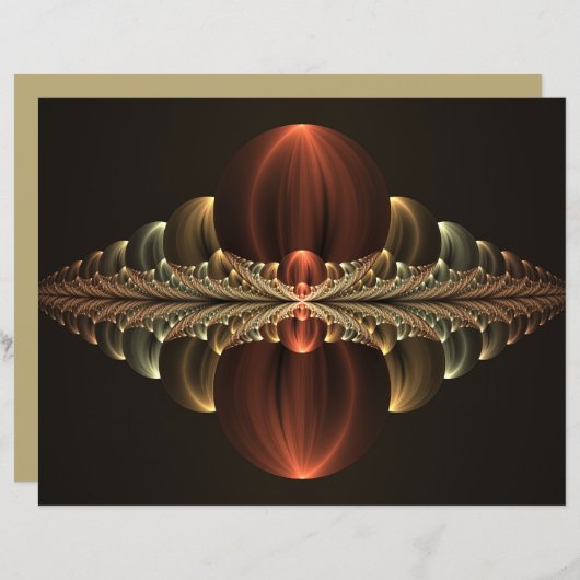 ファンタジー建築光沢抽象芸術フラクタルアート (正面/裏面)