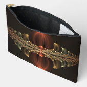 ファンタジー建築光沢抽象芸術フラクタルアート アクセサリーポーチ (見開き)