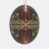 ファンタジー建築光沢抽象芸術フラクタルアート ガラスオーナメント (正面右)