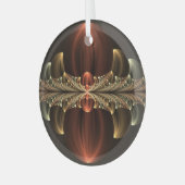 ファンタジー建築光沢抽象芸術フラクタルアート ガラスオーナメント (正面左)