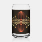 ファンタジー建築光沢抽象芸術フラクタルアート ガラス缶 (裏面)