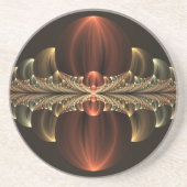 ファンタジー建築光沢抽象芸術フラクタルアート コースター (正面)